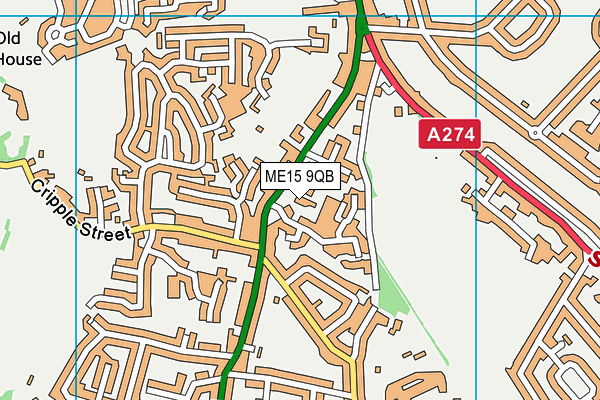 ME15 9QB map - OS VectorMap District (Ordnance Survey) ME15 9QB map - OS VectorMap District (Ordnance Survey)