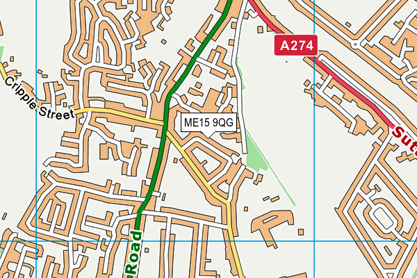 ME15 9QG map - OS VectorMap District (Ordnance Survey) ME15 9QG map - OS VectorMap District (Ordnance Survey)