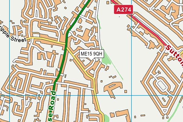 ME15 9QH map - OS VectorMap District (Ordnance Survey) ME15 9QH map - OS VectorMap District (Ordnance Survey)