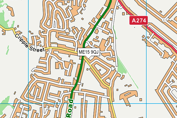 ME15 9QJ map - OS VectorMap District (Ordnance Survey) ME15 9QJ map - OS VectorMap District (Ordnance Survey)