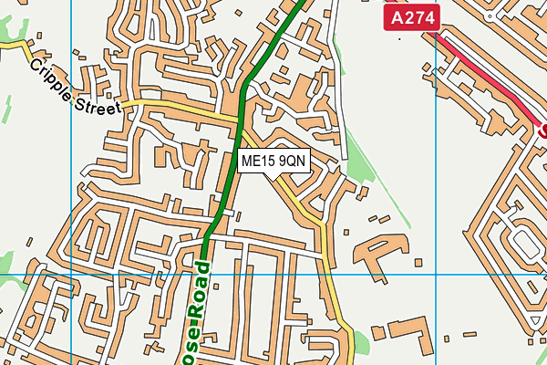 ME15 9QN map - OS VectorMap District (Ordnance Survey) ME15 9QN map - OS VectorMap District (Ordnance Survey)