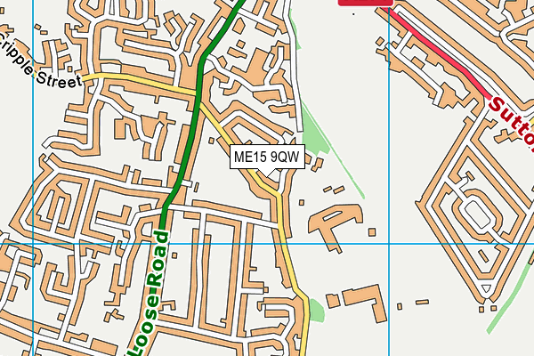 ME15 9QW map - OS VectorMap District (Ordnance Survey) ME15 9QW map - OS VectorMap District (Ordnance Survey)