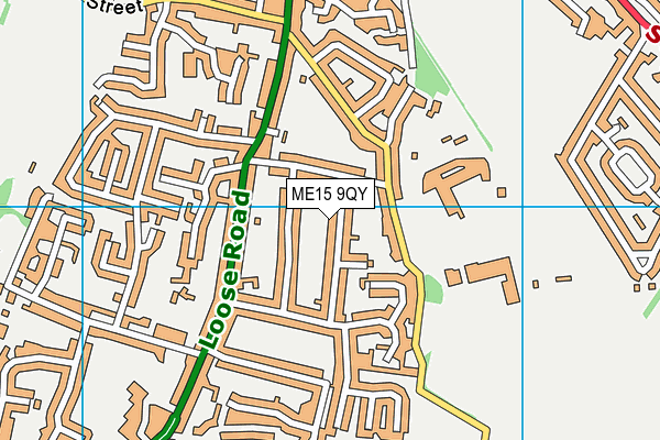 ME15 9QY map - OS VectorMap District (Ordnance Survey) ME15 9QY map - OS VectorMap District (Ordnance Survey)