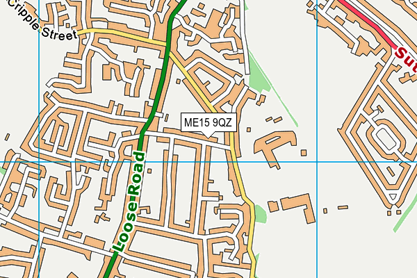 ME15 9QZ map - OS VectorMap District (Ordnance Survey) ME15 9QZ map - OS VectorMap District (Ordnance Survey)