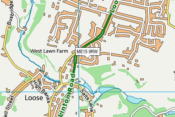 ME15 9RW map - OS VectorMap District (Ordnance Survey)