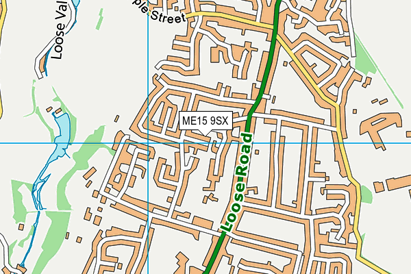 ME15 9SX map - OS VectorMap District (Ordnance Survey)