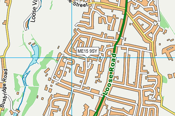 ME15 9SY map - OS VectorMap District (Ordnance Survey) ME15 9SY map - OS VectorMap District (Ordnance Survey)