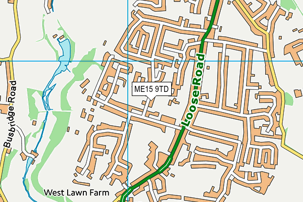 ME15 9TD map - OS VectorMap District (Ordnance Survey) ME15 9TD map - OS VectorMap District (Ordnance Survey)