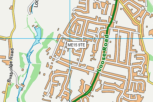 ME15 9TE map - OS VectorMap District (Ordnance Survey)
