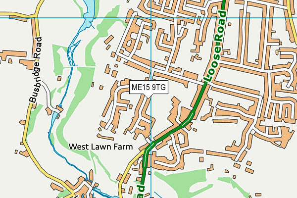 ME15 9TG map - OS VectorMap District (Ordnance Survey) ME15 9TG map - OS VectorMap District (Ordnance Survey)