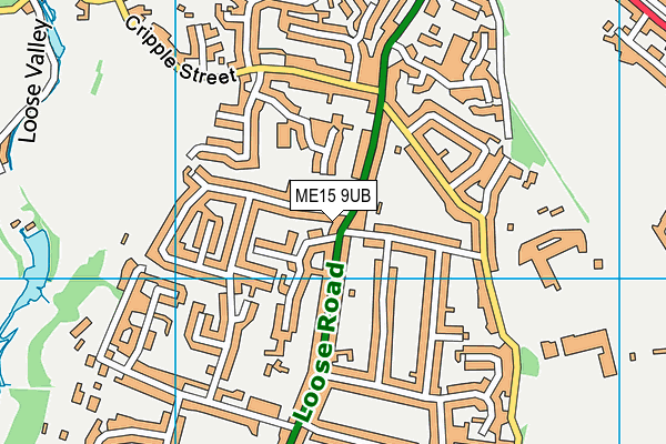 ME15 9UB map - OS VectorMap District (Ordnance Survey) ME15 9UB map - OS VectorMap District (Ordnance Survey)