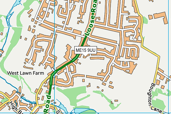 ME15 9UU map - OS VectorMap District (Ordnance Survey) ME15 9UU map - OS VectorMap District (Ordnance Survey)