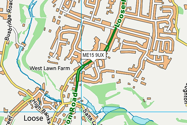 ME15 9UX map - OS VectorMap District (Ordnance Survey)