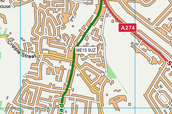 ME15 9UZ map - OS VectorMap District (Ordnance Survey) ME15 9UZ map - OS VectorMap District (Ordnance Survey)
