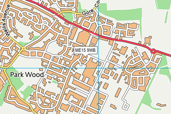 ME15 9WB map - OS VectorMap District (Ordnance Survey) ME15 9WB map - OS VectorMap District (Ordnance Survey)