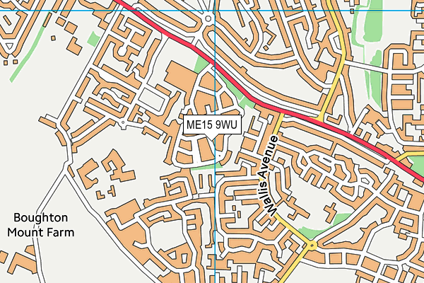 ME15 9WU map - OS VectorMap District (Ordnance Survey) ME15 9WU map - OS VectorMap District (Ordnance Survey)