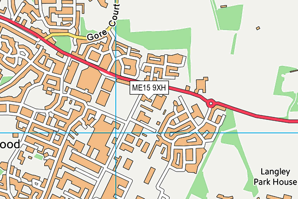 ME15 9XH map - OS VectorMap District (Ordnance Survey)