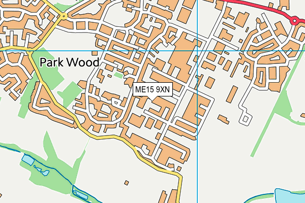 ME15 9XN map - OS VectorMap District (Ordnance Survey) ME15 9XN map - OS VectorMap District (Ordnance Survey)