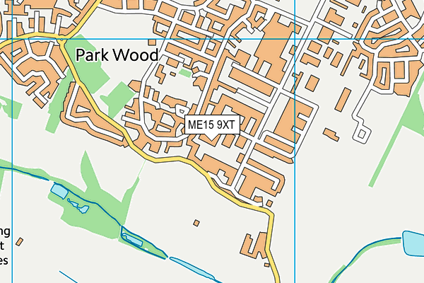ME15 9XT map - OS VectorMap District (Ordnance Survey) ME15 9XT map - OS VectorMap District (Ordnance Survey)