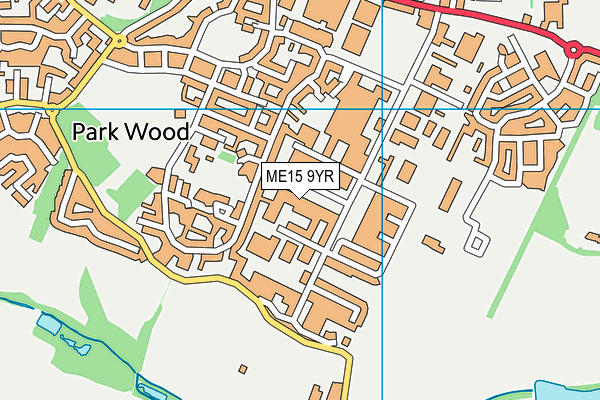 ME15 9YR map - OS VectorMap District (Ordnance Survey) ME15 9YR map - OS VectorMap District (Ordnance Survey)