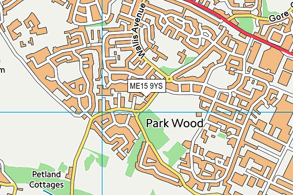 ME15 9YS map - OS VectorMap District (Ordnance Survey)