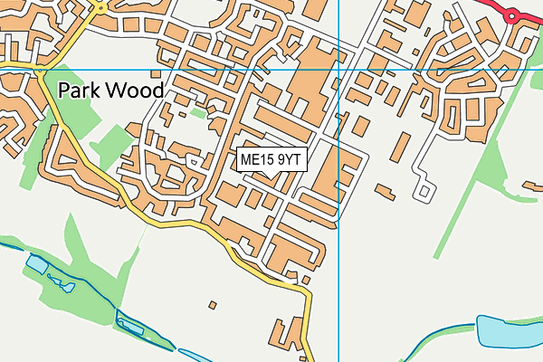 ME15 9YT map - OS VectorMap District (Ordnance Survey) ME15 9YT map - OS VectorMap District (Ordnance Survey)