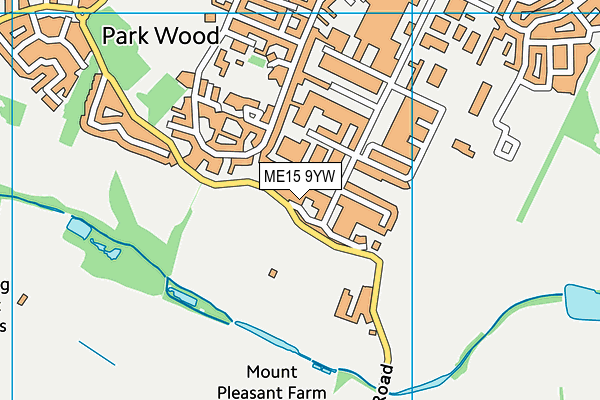 ME15 9YW map - OS VectorMap District (Ordnance Survey) ME15 9YW map - OS VectorMap District (Ordnance Survey)
