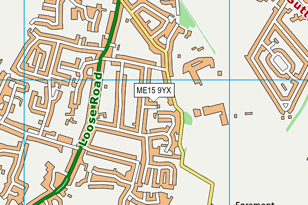 ME15 9YX map - OS VectorMap District (Ordnance Survey) ME15 9YX map - OS VectorMap District (Ordnance Survey)