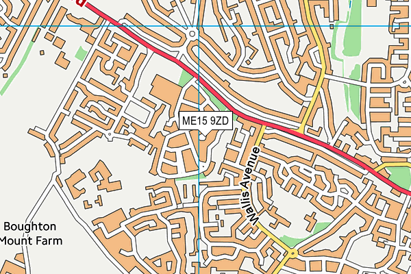 ME15 9ZD map - OS VectorMap District (Ordnance Survey) ME15 9ZD map - OS VectorMap District (Ordnance Survey)