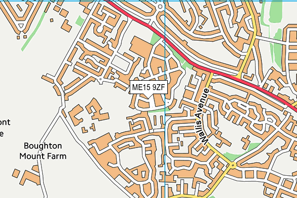 ME15 9ZF map - OS VectorMap District (Ordnance Survey) ME15 9ZF map - OS VectorMap District (Ordnance Survey)