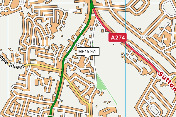 ME15 9ZL map - OS VectorMap District (Ordnance Survey) ME15 9ZL map - OS VectorMap District (Ordnance Survey)