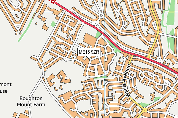 ME15 9ZR map - OS VectorMap District (Ordnance Survey) ME15 9ZR map - OS VectorMap District (Ordnance Survey)