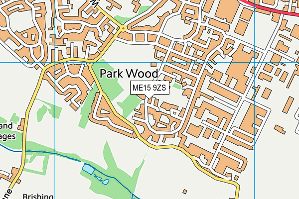 ME15 9ZS map - OS VectorMap District (Ordnance Survey) ME15 9ZS map - OS VectorMap District (Ordnance Survey)