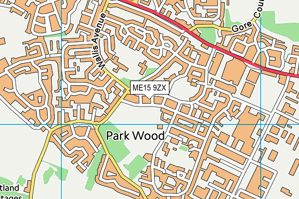 ME15 9ZX map - OS VectorMap District (Ordnance Survey) ME15 9ZX map - OS VectorMap District (Ordnance Survey)