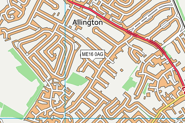 ME16 0AG map - OS VectorMap District (Ordnance Survey) ME16 0AG map - OS VectorMap District (Ordnance Survey)