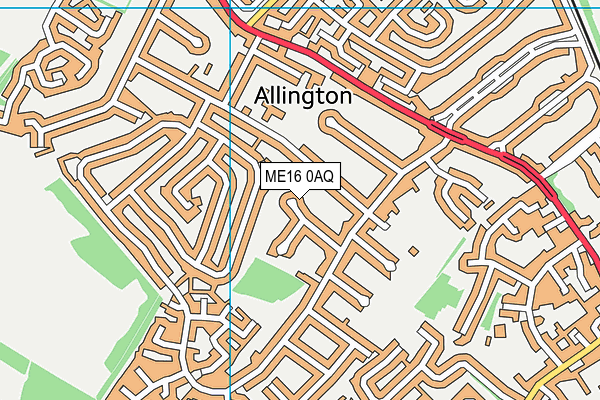 ME16 0AQ map - OS VectorMap District (Ordnance Survey) ME16 0AQ map - OS VectorMap District (Ordnance Survey)