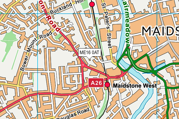 ME16 0AT map - OS VectorMap District (Ordnance Survey)
