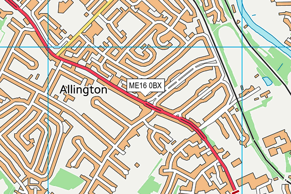 ME16 0BX map - OS VectorMap District (Ordnance Survey) ME16 0BX map - OS VectorMap District (Ordnance Survey)