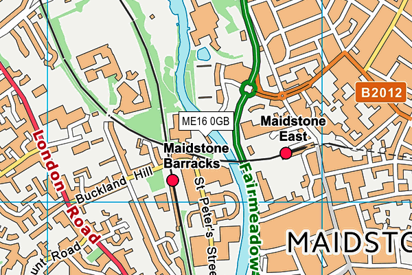 ME16 0GB map - OS VectorMap District (Ordnance Survey)