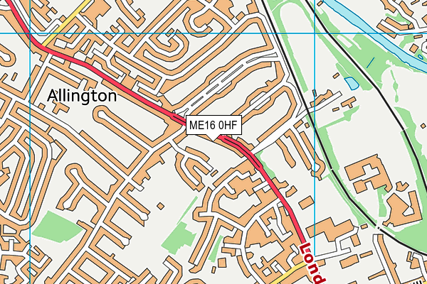 ME16 0HF map - OS VectorMap District (Ordnance Survey) ME16 0HF map - OS VectorMap District (Ordnance Survey)