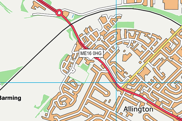 ME16 0HG map - OS VectorMap District (Ordnance Survey) ME16 0HG map - OS VectorMap District (Ordnance Survey)