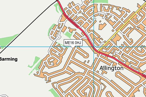 ME16 0HJ map - OS VectorMap District (Ordnance Survey) ME16 0HJ map - OS VectorMap District (Ordnance Survey)