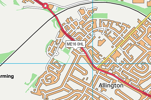 ME16 0HL map - OS VectorMap District (Ordnance Survey)