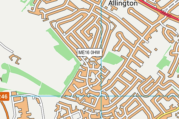 ME16 0HW map - OS VectorMap District (Ordnance Survey) ME16 0HW map - OS VectorMap District (Ordnance Survey)