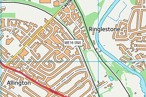 ME16 0NX map - OS VectorMap District (Ordnance Survey) ME16 0NX map - OS VectorMap District (Ordnance Survey)