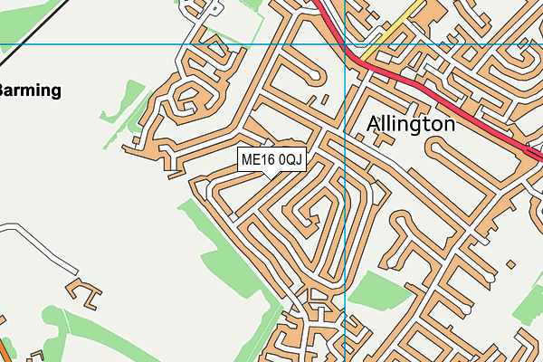 ME16 0QJ map - OS VectorMap District (Ordnance Survey) ME16 0QJ map - OS VectorMap District (Ordnance Survey)