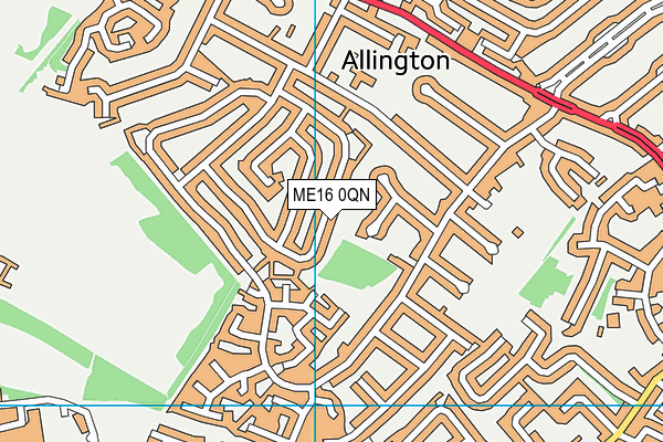 ME16 0QN map - OS VectorMap District (Ordnance Survey) ME16 0QN map - OS VectorMap District (Ordnance Survey)