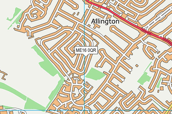 ME16 0QR map - OS VectorMap District (Ordnance Survey) ME16 0QR map - OS VectorMap District (Ordnance Survey)