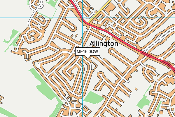 ME16 0QW map - OS VectorMap District (Ordnance Survey) ME16 0QW map - OS VectorMap District (Ordnance Survey)