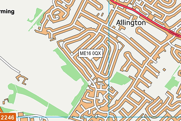 ME16 0QX map - OS VectorMap District (Ordnance Survey) ME16 0QX map - OS VectorMap District (Ordnance Survey)